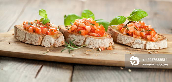 Frische Bruschetta brot