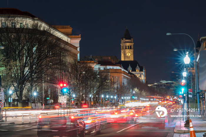 Old post office washington DC, United States, USA downtown, Architecture and Landmark with transport