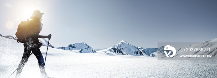 Frau im Schnee