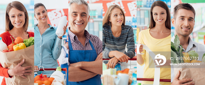 People at the supermarket