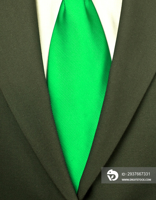 智能西装和绿色领带