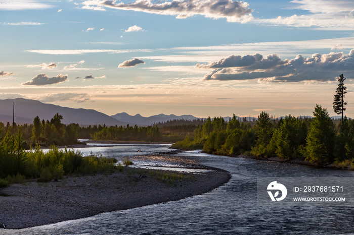 Flathead River at Sunset