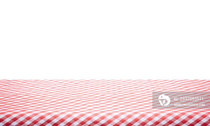 red and white checkered tablecloth