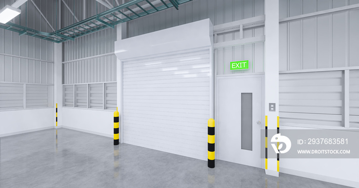 Roller door or roller shutter. Also called security door or security shutter. For protection residen