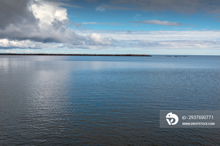 Clouds over gulf of Riga, Baltic sea.