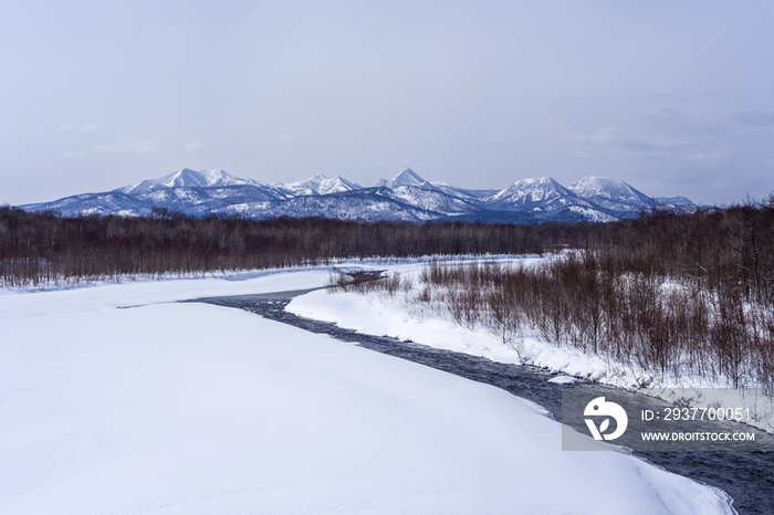 Snow covered Mount Shari