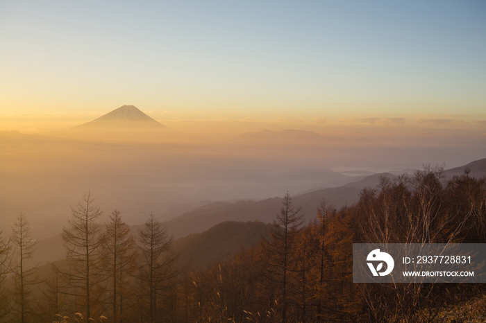 Mount Fuji Seen from Amariyama,Yamanashi,Japan