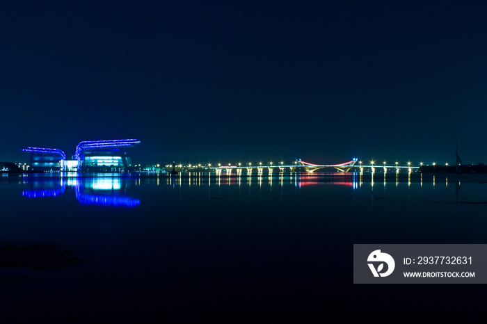 江苏省无锡城市建筑夜景