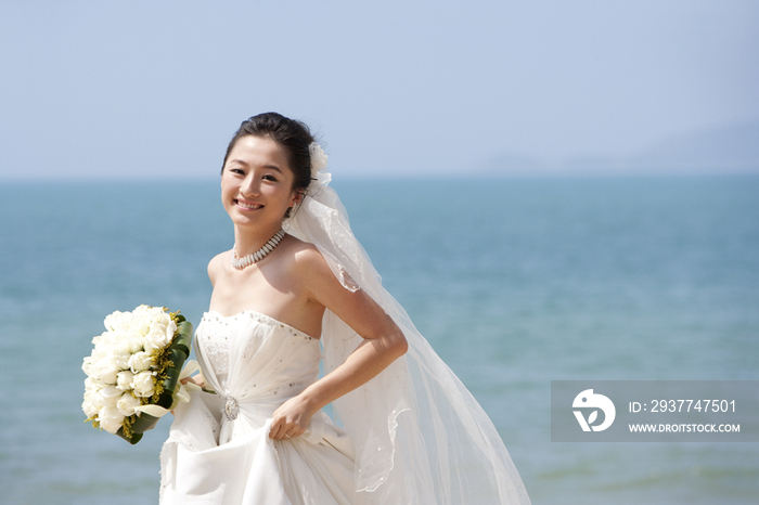 海边美丽的新娘