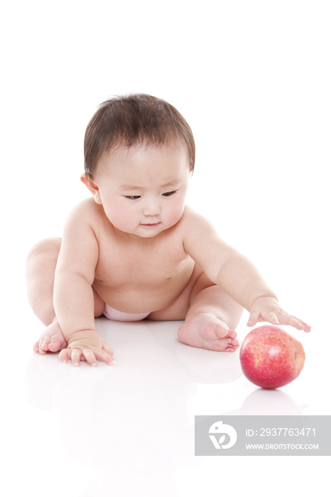 婴儿和苹果