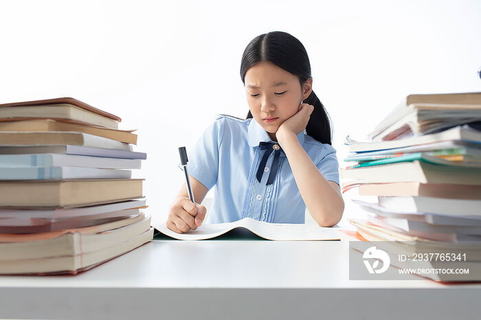 女孩学习压力大