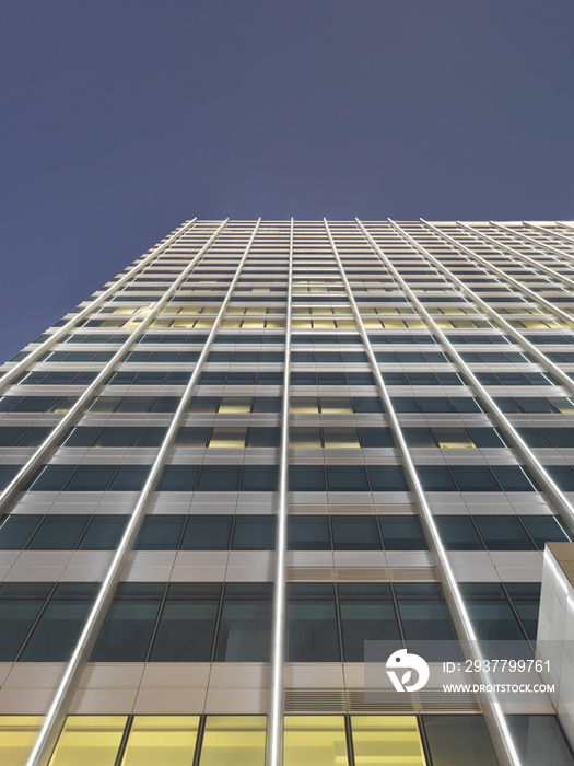 Low angle view of modern building against sky