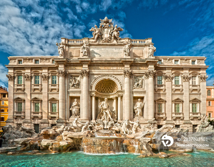 The Famous Trevi Fountain , rome, Italy.