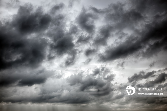 Dramatic stormy clouds.