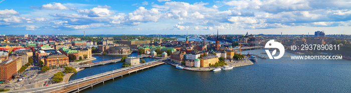 瑞典斯德哥尔摩的空中全景图