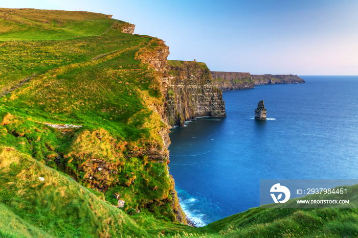 Cliffs of Moher at dusk in Co. Clare, Ireland