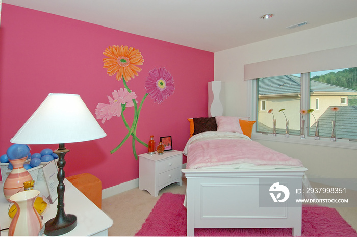 粉红色的卧室